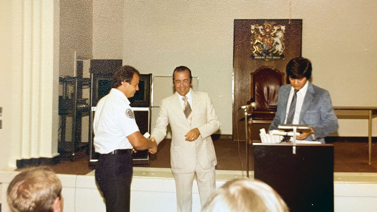 Bob’s ALS graduation ceremony in 1981