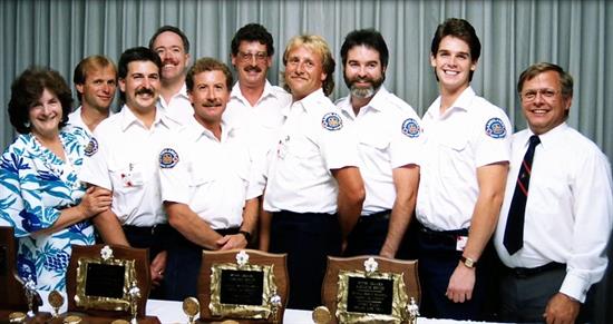 Winners of the 1990 Pre-Hospital Care Competition held by BCAS
