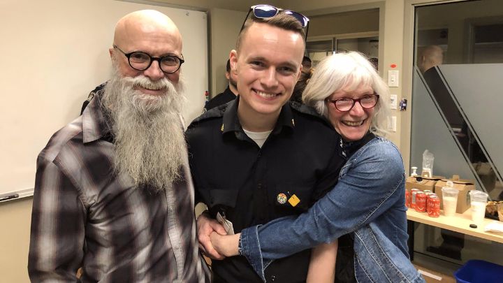 Photo of David Block, Justin Pauwels and Mary Lee Block