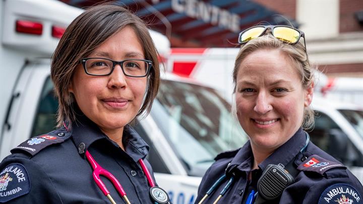 BCEHS paramedics Victoria Alfred and Lena Salo