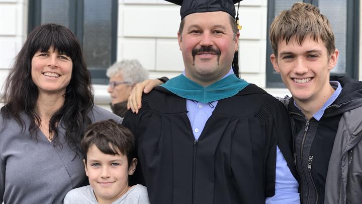 Victoria paramedic Brooks Hogya and family