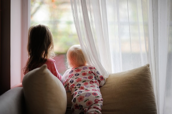 Children at a window