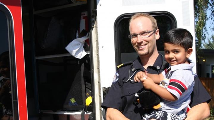 Child with paramedic