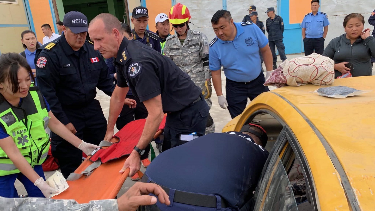 Emergency simulation in Mongolia