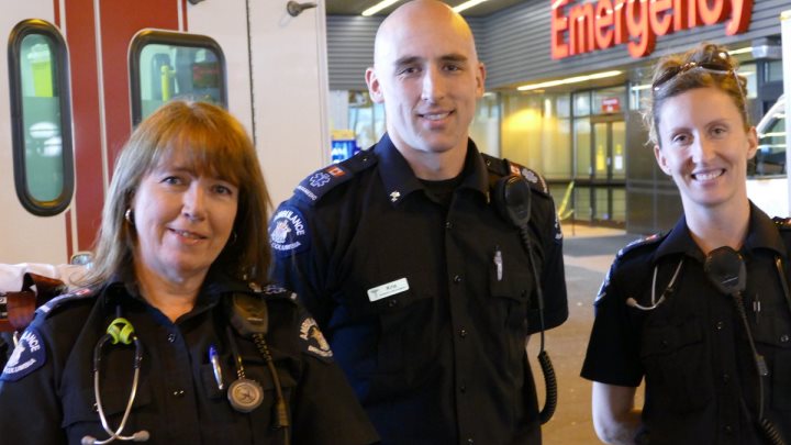Paramedics outside Emergency Department
