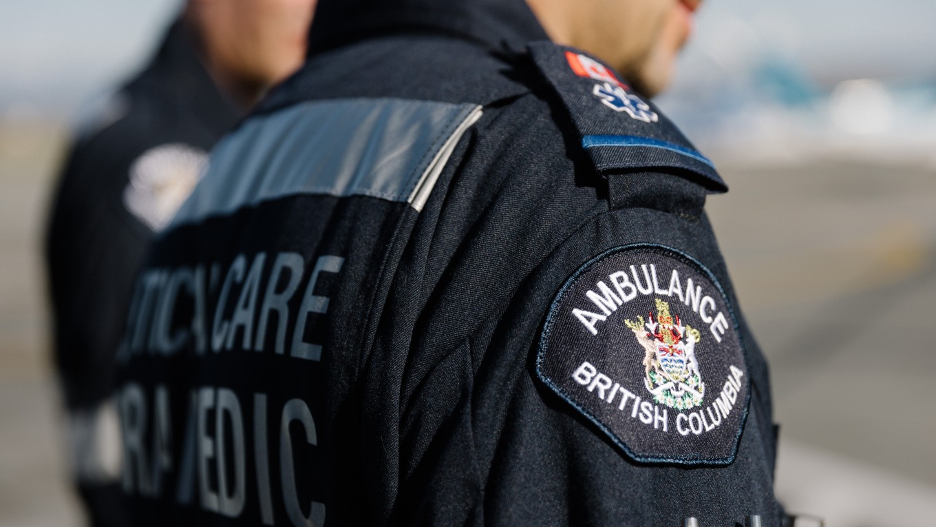 Critical care paramedic in uniform