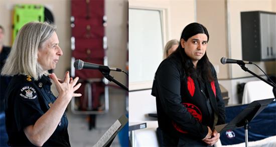 Sheree Haydu and qathet Tla'amin Nation Legislator Callum Galligos